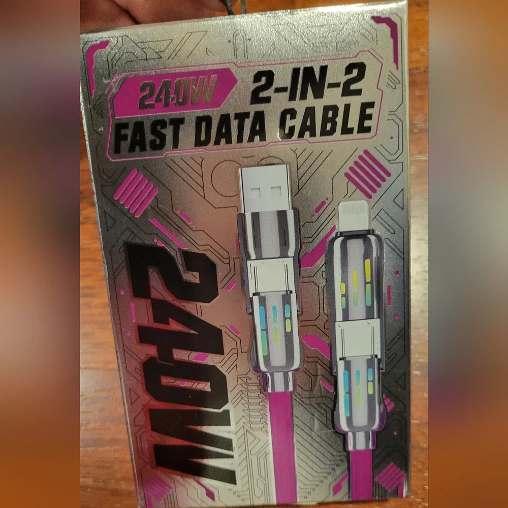 240 W 2-in-2 Fast Data Cable